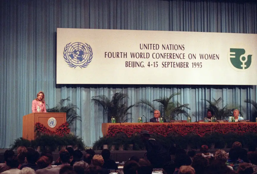 Hillary Rodham Clinton Addresses the Fourth United Nations Conference on Women
via Wikimedia Commons