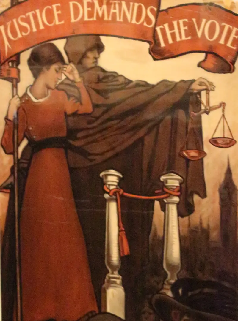 Justice Demands the Vote! 
People's History Museum, via Wikimedia Commons